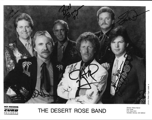 Desert Rose Band 8 x 10 publicity photo, signed by band members