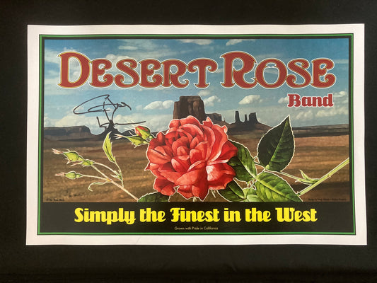 Desert Rose Band reunion poster, signed by Chris Hillman