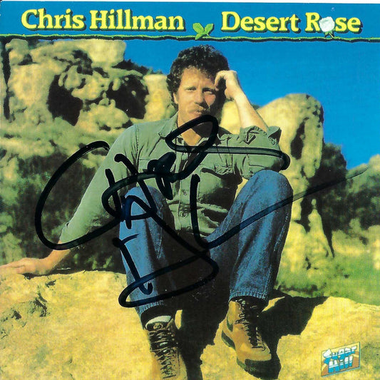 "Desert Rose" Chris Hillman solo CD 1984 • Autographed